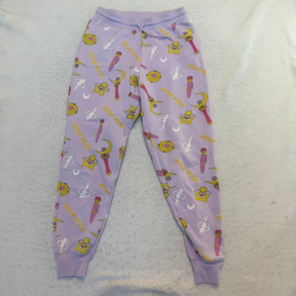 Sailor Moon Sweatpants Womens Medium Purple All Over Print Joggers
